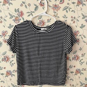 Striped Black and White Top